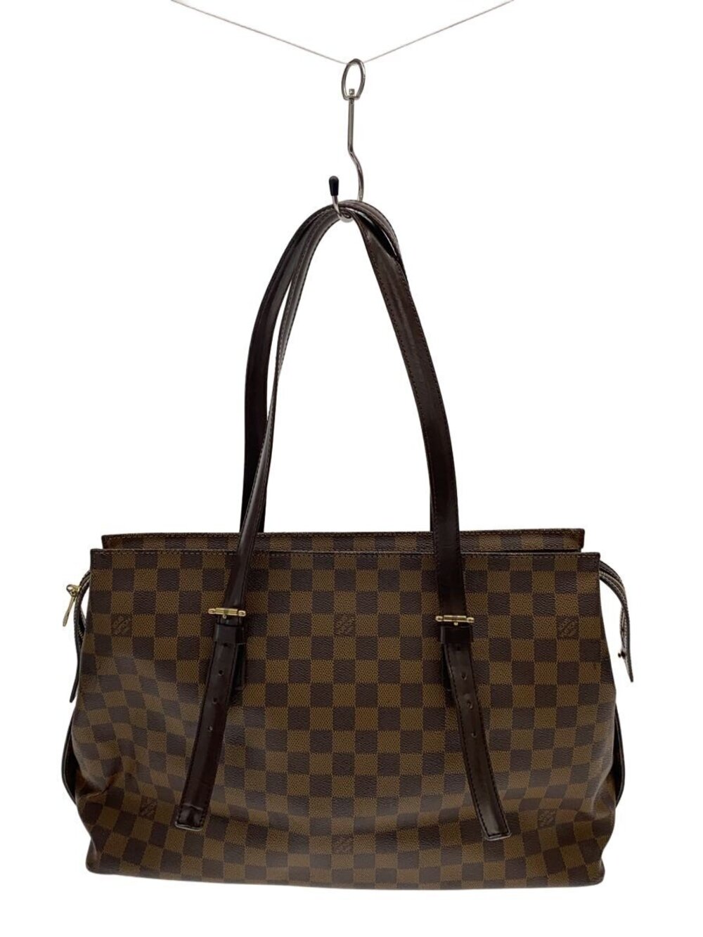 LOUIS VUITTON Chelsea Bag Damier Ebene Brown Check